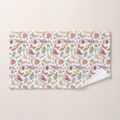 Vogels en Bloemen Patroon Bad Handdoek (Handdoek)