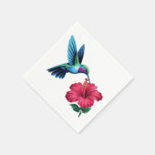 Vogels en bloemen servet (Hoek)