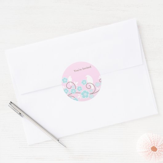 Vogels en Bloemen Stickers (Envelop)
