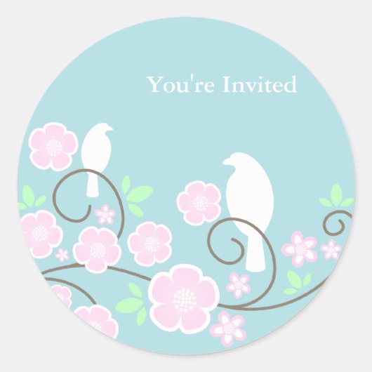 Vogels en Bloemen Stickers (Voorkant)