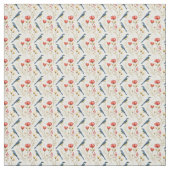 Vogels en bloemen stof (Swatch)