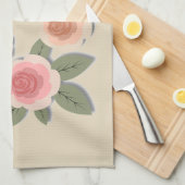 Vogels en bloemen theedoek (Quarter Fold)