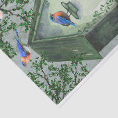 Vogels en bloemen tissuepapier (Detail)