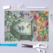 Vogels en bloemen tissuepapier (Craft)