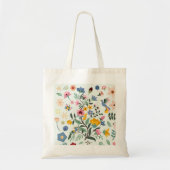  vogels en bloemen tote bag (Voorkant)