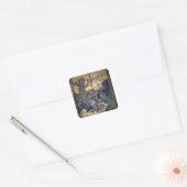 Vogels en bloemen van de vier seizoenen vierkante sticker (Envelop)