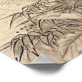 Vogels en bloemen van Sesshu Tōyō Poster (Hoek)