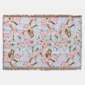 Vogels en bloemen. Veerlooppatroon Deken (Voorkant)