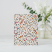 Vogels en bloemen, William Morris Briefkaart (Staand voorkant)