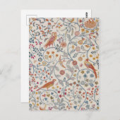 Vogels en bloemen, William Morris Briefkaart (Voorkant / Achterkant)