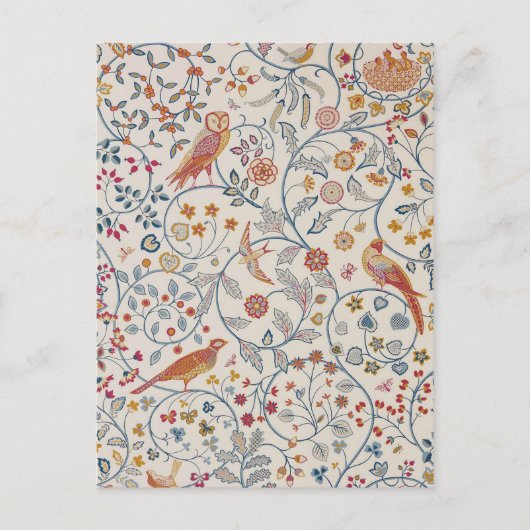 Vogels en bloemen, William Morris Briefkaart (Voorkant)