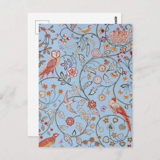 Vogels en bloemen, William Morris Briefkaart (Voorkant / Achterkant)