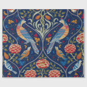 Vogels en bloemen, William Morris Cadeaupapier (Vlak)