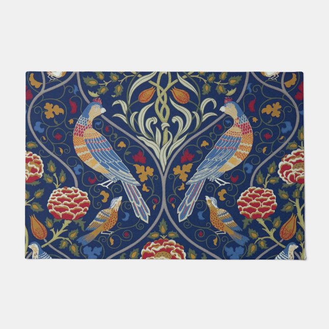 Vogels en bloemen, William Morris Deurmat (Voorkant)