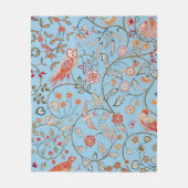 Vogels en bloemen, William Morris Fleece Deken (Voorkant)