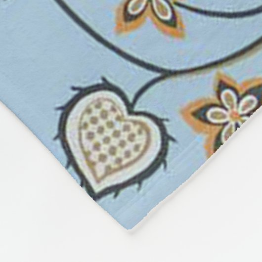 Vogels en bloemen, William Morris Fleece Deken (Hoek)