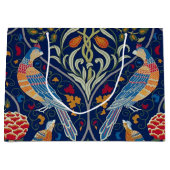 Vogels en bloemen, William Morris Large Gift Bag Groot Cadeauzakje (Voorkant)