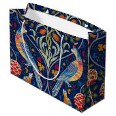 Vogels en bloemen, William Morris Large Gift Bag Groot Cadeauzakje (Achterkant Gekanteld)