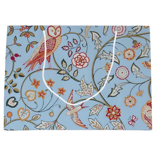 Vogels en bloemen, William Morris Large Gift Bag Groot Cadeauzakje (Voorkant)