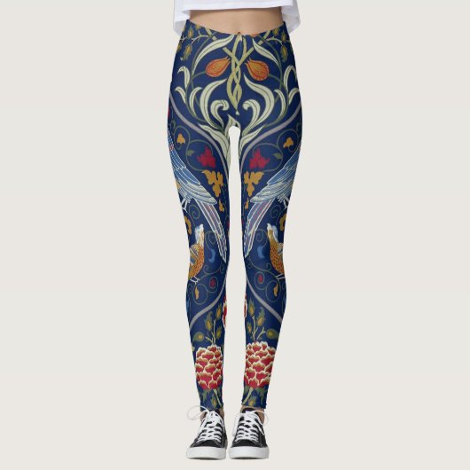Vogels en bloemen, William Morris Leggings (Voorkant)