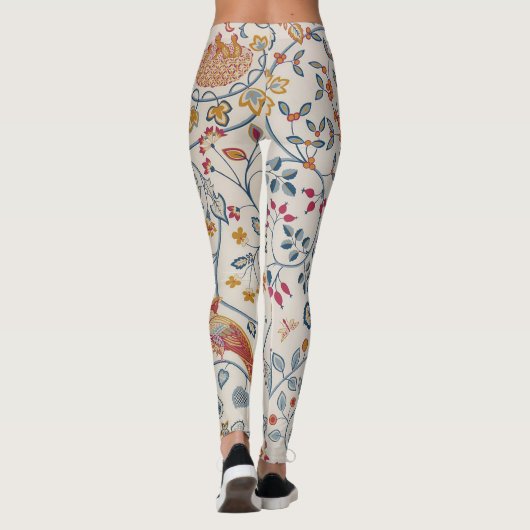 Vogels en bloemen, William Morris Leggings (Achterkant)