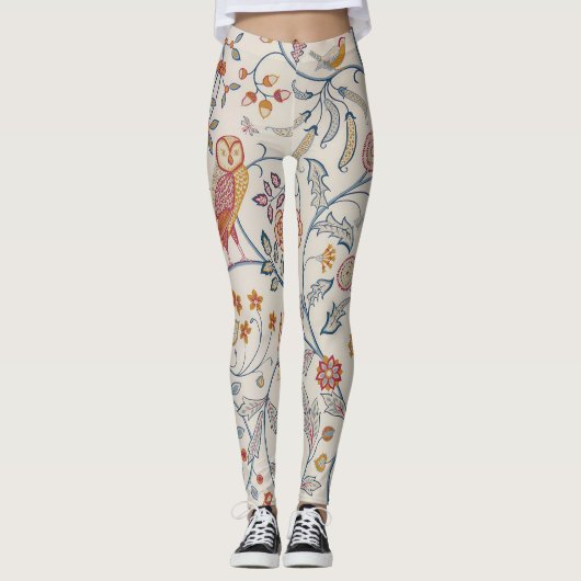 Vogels en bloemen, William Morris Leggings (Voorkant)