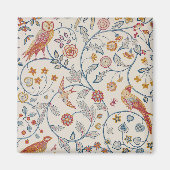 Vogels en bloemen, William Morris Magneet (Voorkant)