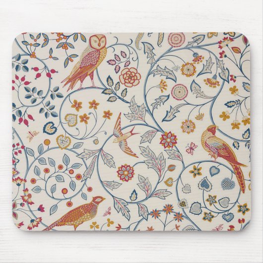 Vogels en bloemen, William Morris Muismat (Voorkant)