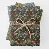 vogels en bloemen William Morris Pattern Inpakpapier Vel (In situ)