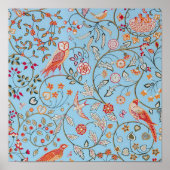 Vogels en bloemen, William Morris Poster (Voorkant)