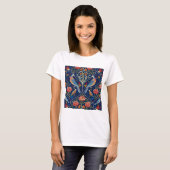 Vogels en bloemen, William Morris T-shirt (Voorkant volledig)