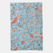 Vogels en bloemen, William Morris Theedoek (Verticaal)