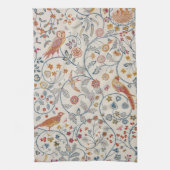 Vogels en bloemen, William Morris Theedoek (Verticaal)