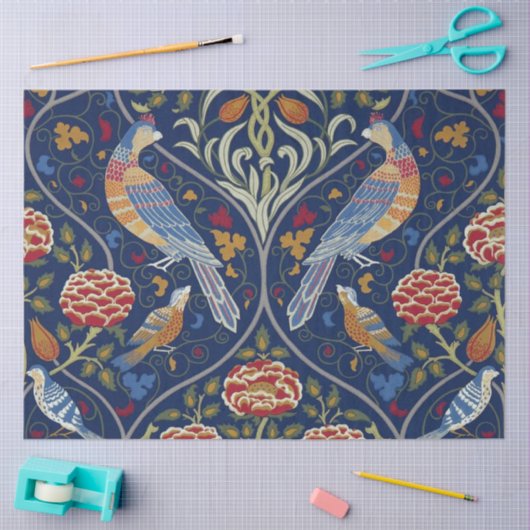 Vogels en bloemen, William Morris Tissuepapier (Craft)
