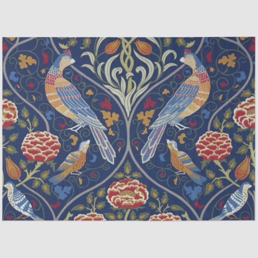 Vogels en bloemen, William Morris Tissuepapier (Voorkant)