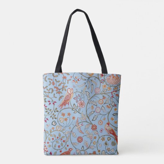 Vogels en bloemen, William Morris Tote Bag (Achterkant)