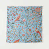 Vogels en bloemen, William Morris Wandkleed (Voorkant (horizontaal))