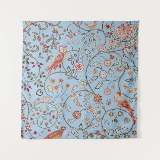 Vogels en bloemen, William Morris Wandkleed (Voorkant (horizontaal))