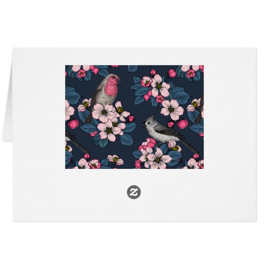 Vogels en bloesems (Achterkant Horizontaal)