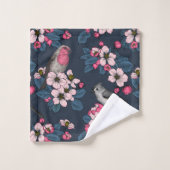 Vogels en bloesems bad handdoek (Wasdoekje)