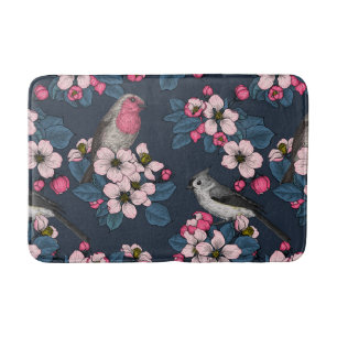 Vogels en bloesems badmat
