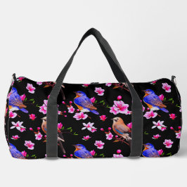Vogels en Bloesems Grote Duffel Bag Plunjezak