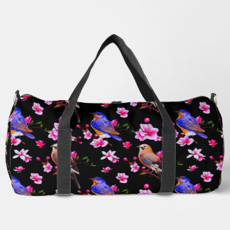 Vogels en Bloesems Grote Duffel Bag Plunjezak