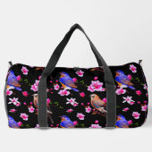 Vogels en Bloesems Grote Duffel Bag Plunjezak (Achterkant)