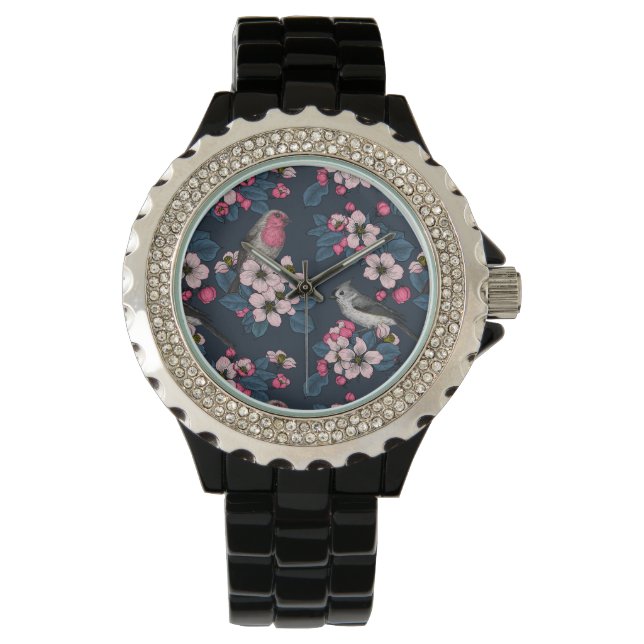 Vogels en bloesems horloge (Voorkant)