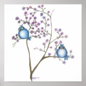 Vogels en bloesems (klein poster) poster (Voorkant)