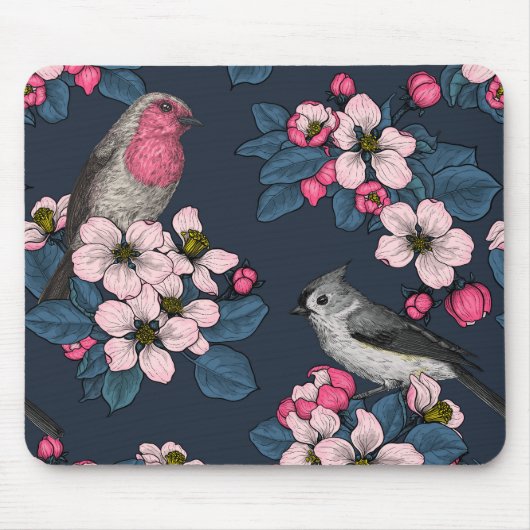 Vogels en bloesems muismat (Voorkant)
