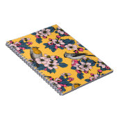 Vogels en bloesems op geel notitieboek (Rechterzijde)