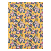 Vogels en bloesems op geel tafelkleed (Voorkant)