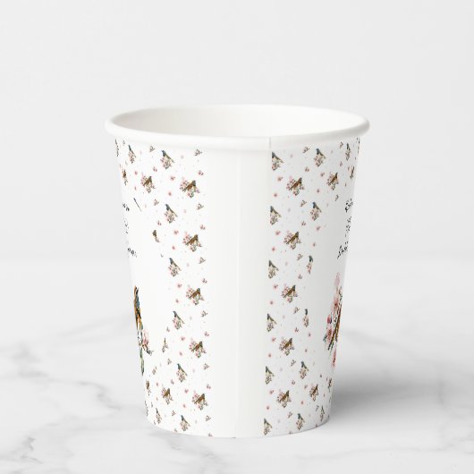 Vogels en bloesems Tea Party Shower Papieren Bekers (Rechts)